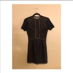 NWT Forever 21 Black Lace Crochet Mini Dress